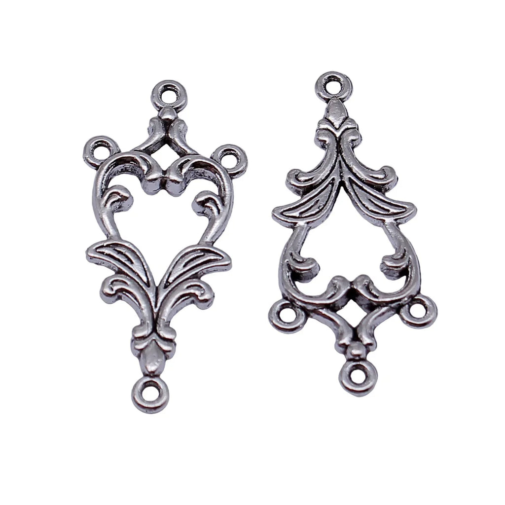 34x15mm 2g Multicolor Zinc Alloy Earring Connector Charms for DIY Earrings and Jewelry Making