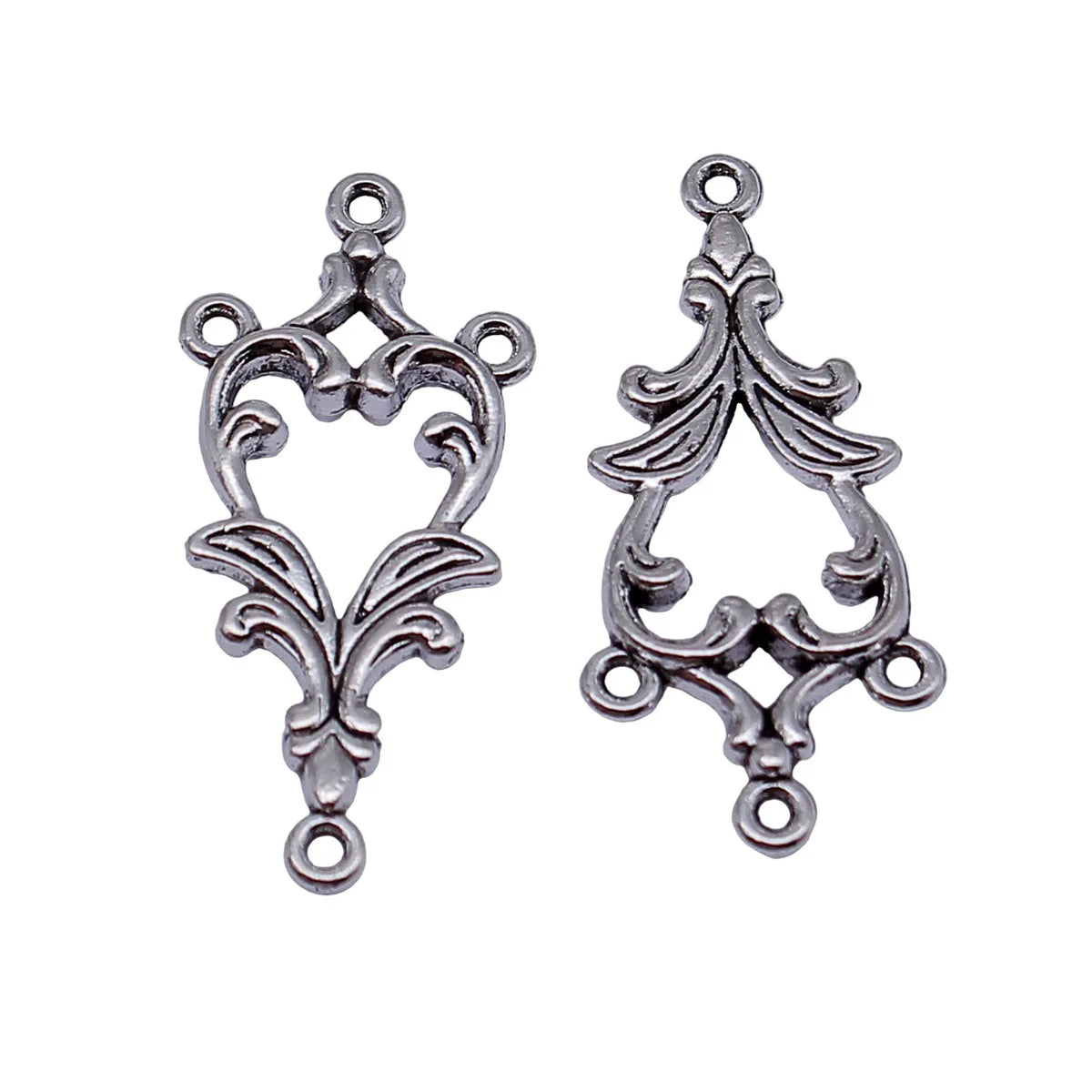 34x15mm 2g Multicolor Zinc Alloy Earring Connector Charms for DIY Earrings and Jewelry Making