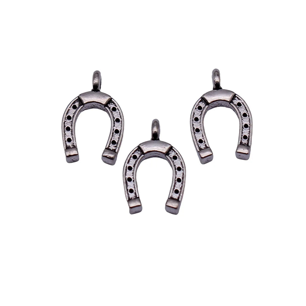 13x8.6mm 0.48g Antique Silver Iron Horseshoe Charm Pendant for DIY Bracelet Necklace Jewelry Making