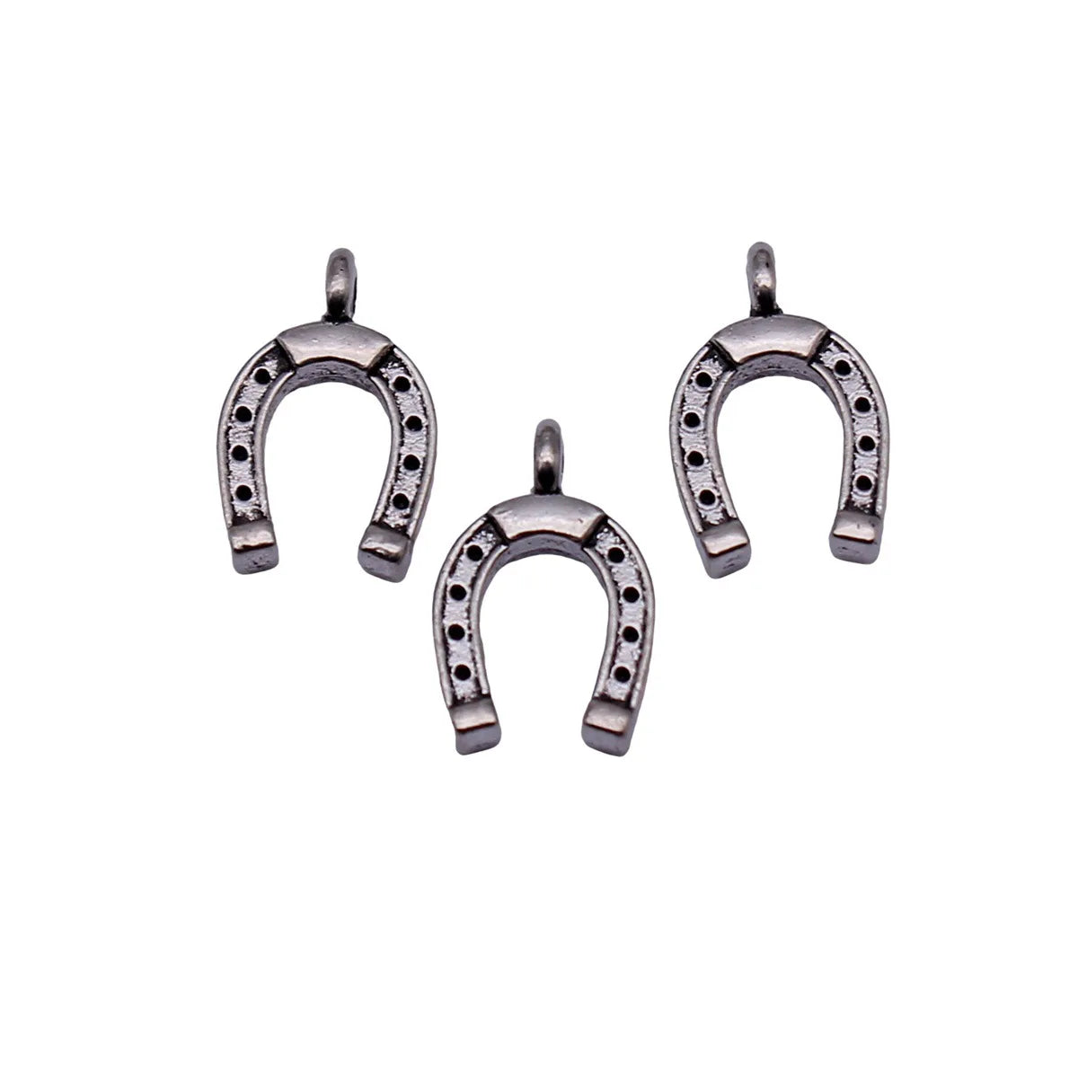 13x8.6mm 0.48g Antique Silver Iron Horseshoe Charm Pendant for DIY Bracelet Necklace Jewelry Making
