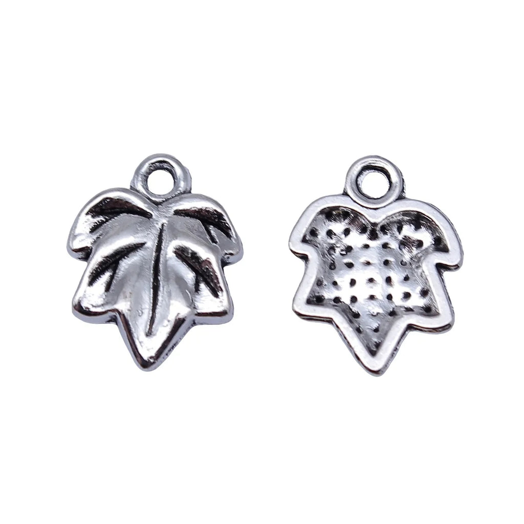15x11mm 0.75g Antique Silver Zinc Alloy Leaf Charm Pendant for DIY Necklace Bracelet Jewelry Making