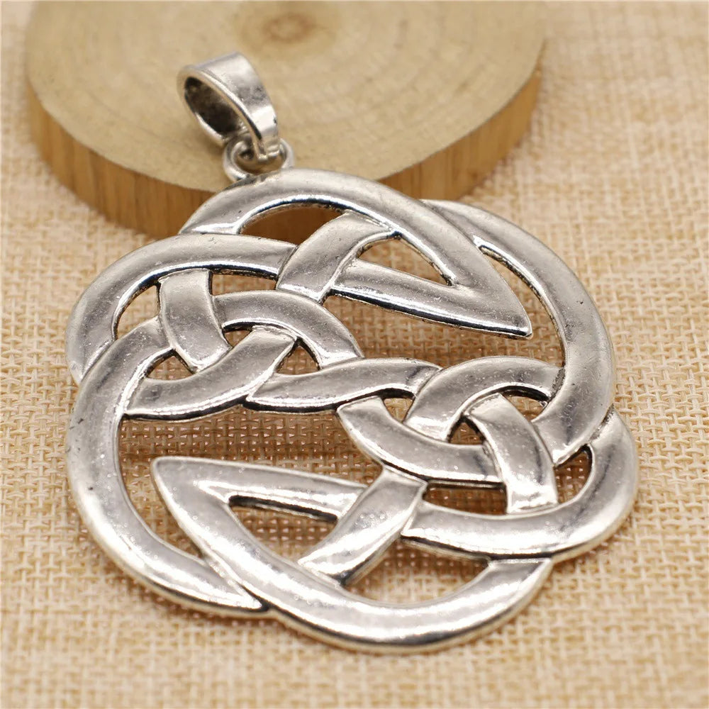 88x67mm 20.2g Antique silver zinc alloy Celtic Symbol Celtic Knot charm pendant for DIY statement jewelry making