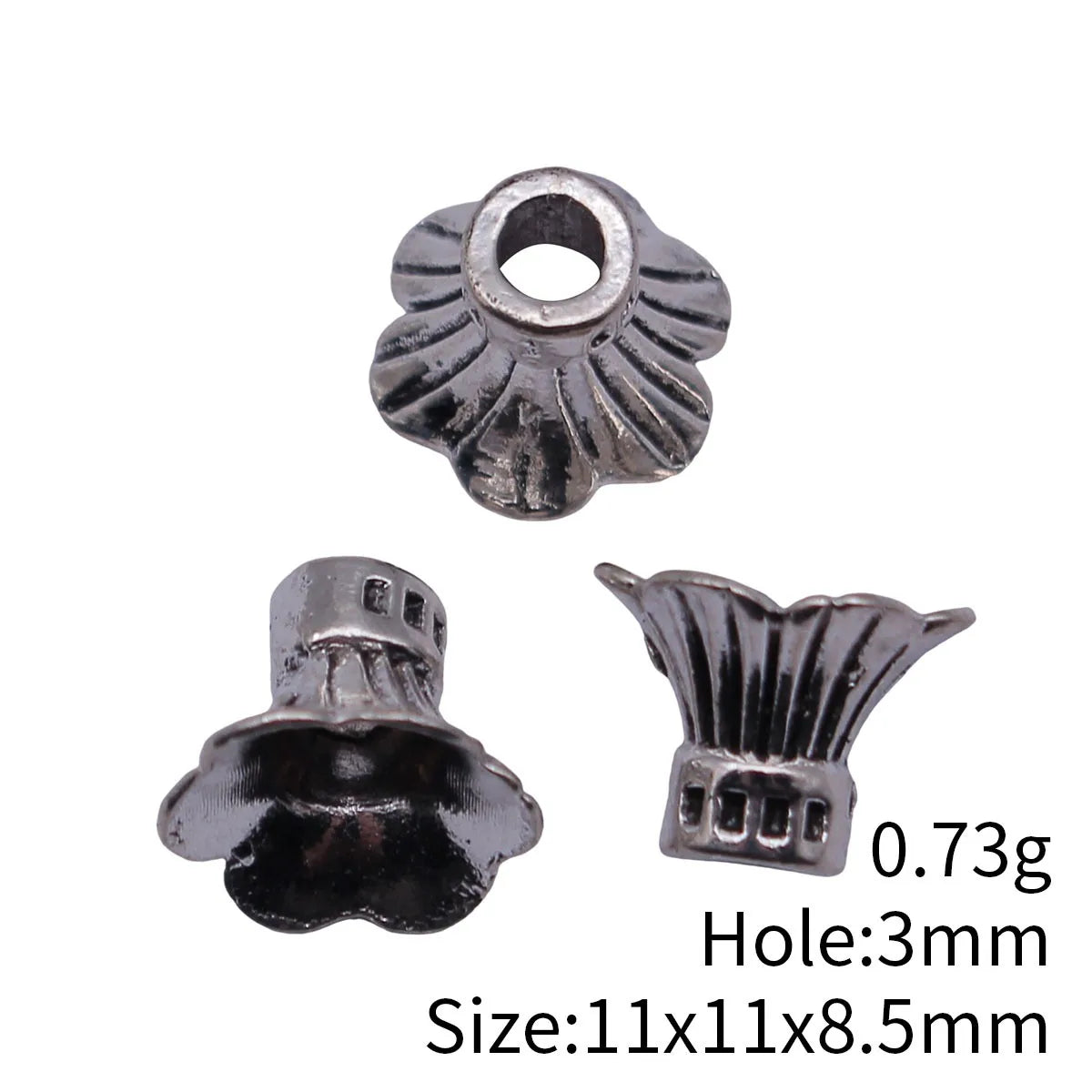11x11x8.5mm 0.73g Multicolor Zinc Alloy Flower Bead Caps Jewelry Findings for DIY Beaded Jewelry Making