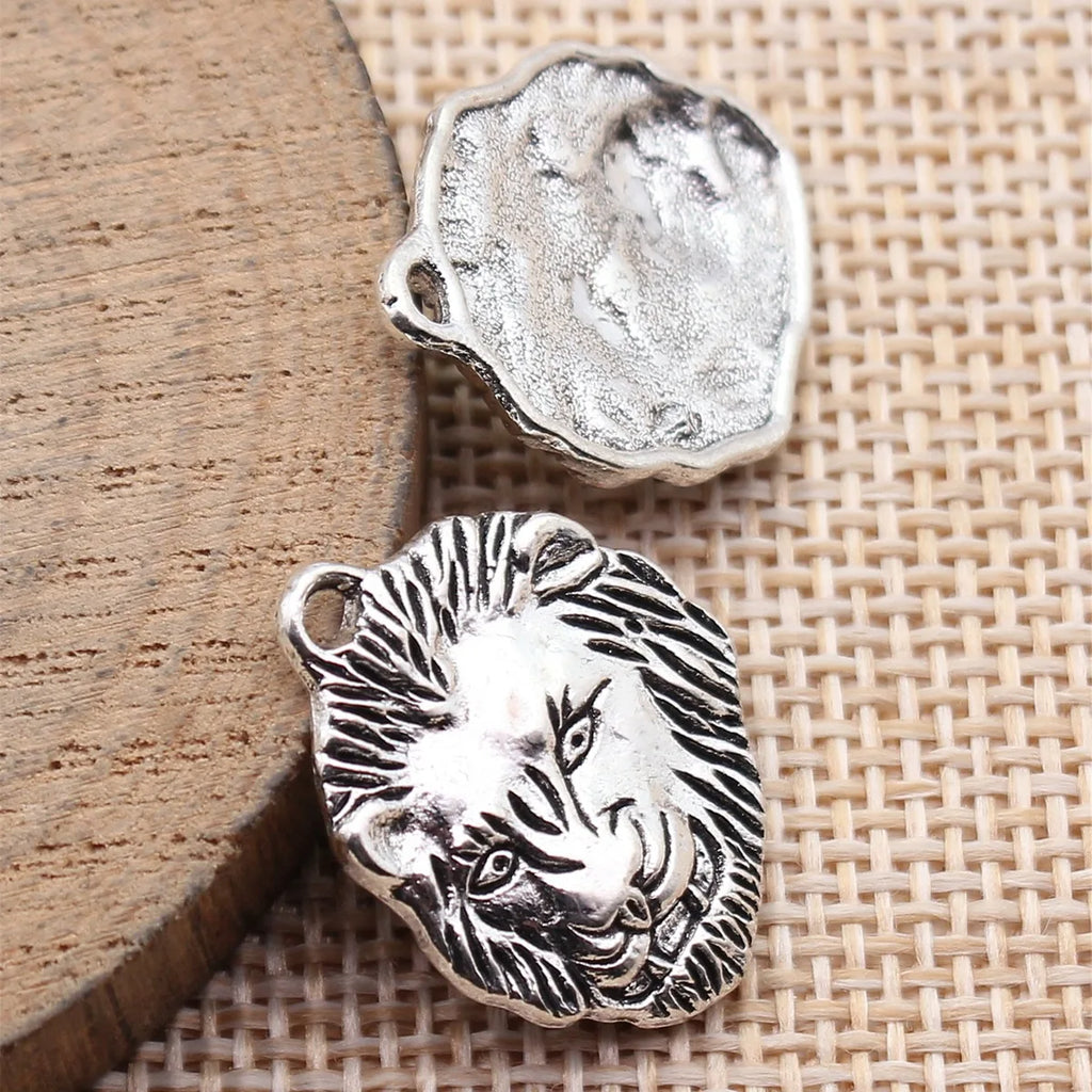 23x18mm 2g Multicolor Zinc Alloy Lion Head Charm Pendant for DIY Necklace Bracelet Jewelry Making