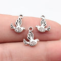 14x10mm 0.5g Multi-Color Zinc Alloy Small Bird Charm Pendant for DIY Necklace Bracelet Making