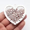 70x65mm 21g Antique Silver Zinc Alloy Openwork Large Heart Hollow Charm Pendant for DIY Jewelry Making