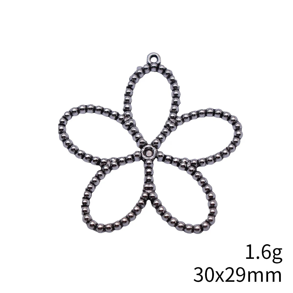 30x29mm 1.6g Antique Silver Zinc Alloy Hollow Flower charm pendant for DIY necklace bracelet making