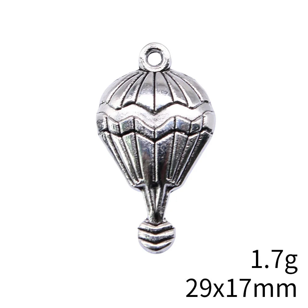 29x17mm 1.7g Multicolor Zinc Alloy Hot Air Balloon Charm Pendant for DIY Necklace Bracelet Making