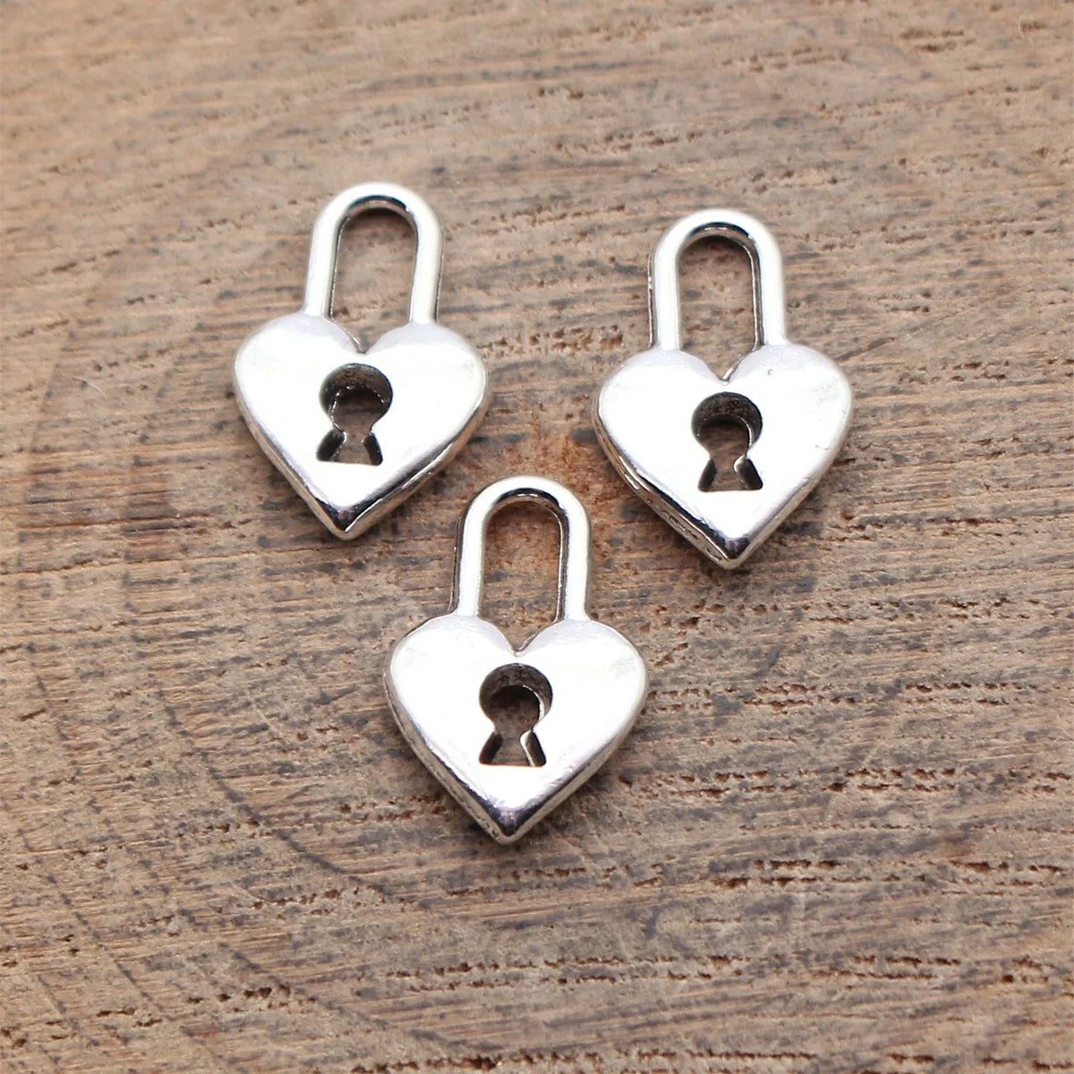 15x9.9mm 0.82g Antique Silver Zinc Alloy Heart Lock Charm Pendant for DIY Necklace Bracelet Jewelry Making
