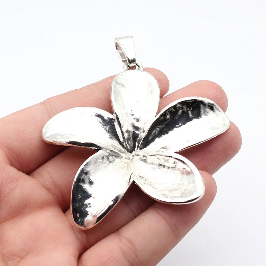 85x72mm 42g Multicolor Zinc Alloy Large Flower Charm Pendant for Statement DIY Necklace Making