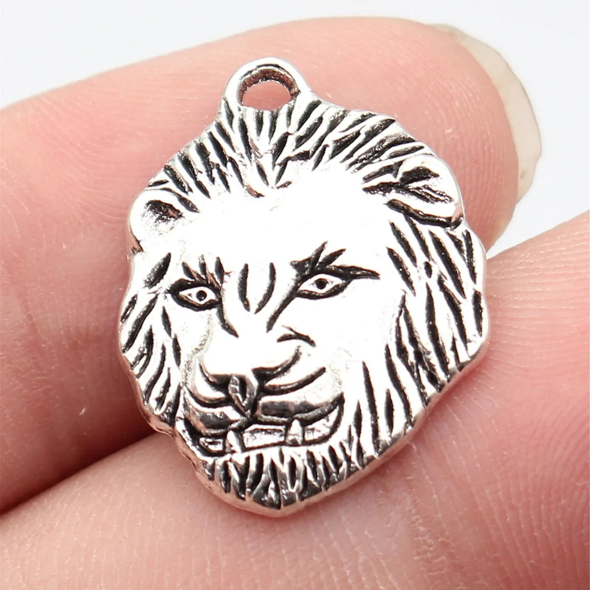 23x18mm 2g Multicolor Zinc Alloy Lion Head Charm Pendant for DIY Necklace Bracelet Jewelry Making