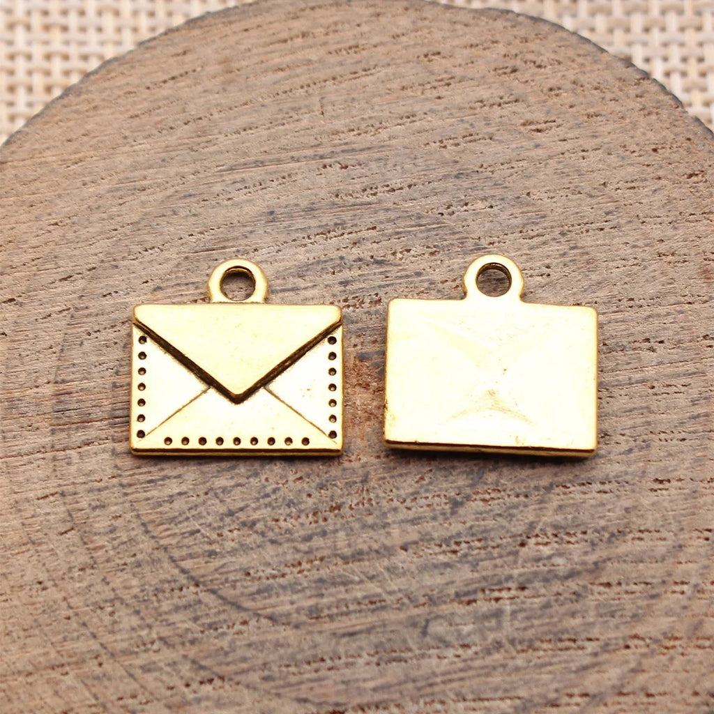 14x14mm 1.4g Multicolor Zinc Alloy Envelope Charm Pendant for DIY Bracelet Necklace Jewelry Making
