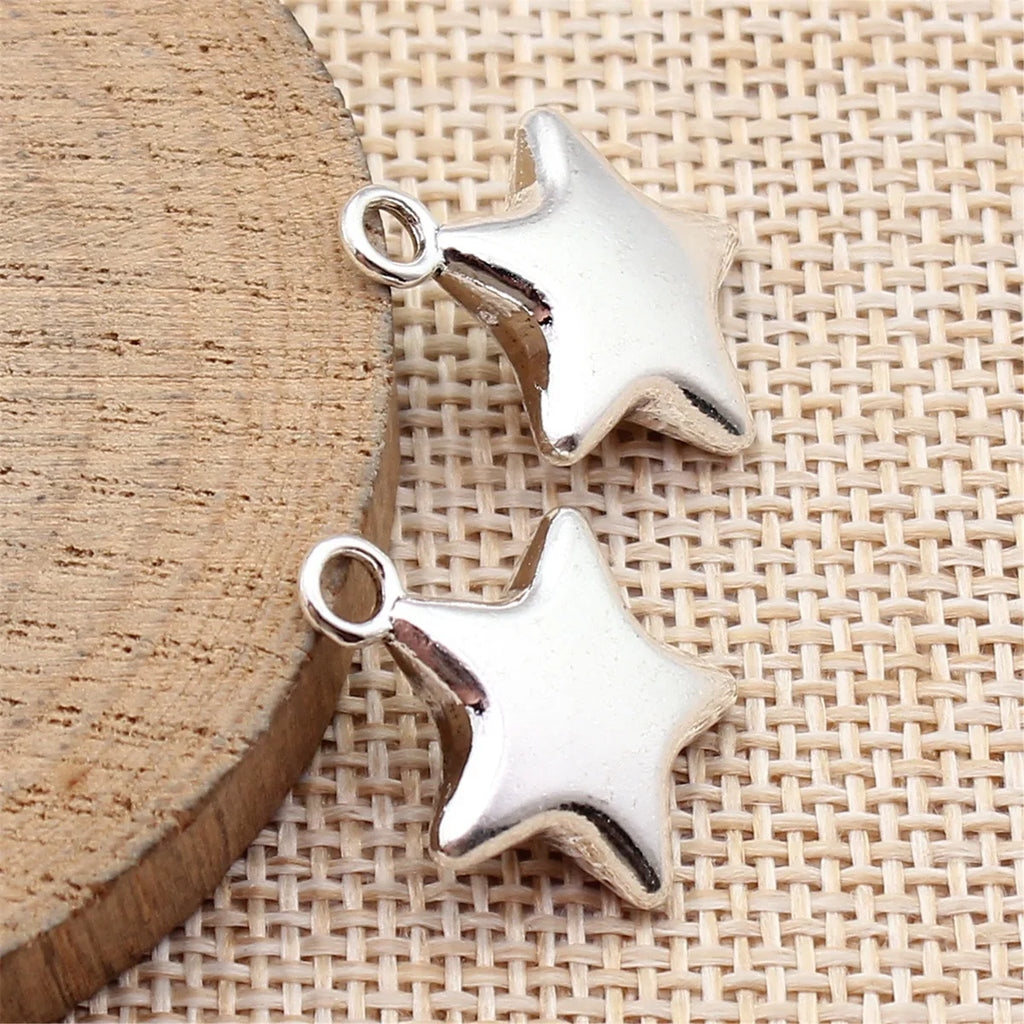 21x17mm 4g Multicolor Zinc Alloy Star Charm Pendant for DIY Necklace and Bracelet Jewelry Making