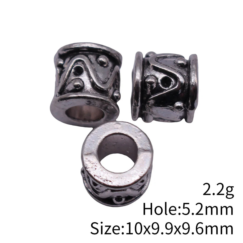 10x9.9x9.6mm 2.2g Antique Silver Zinc Alloy Wavy Line Spacer Beads for Bracelet Necklace Jewelry Making