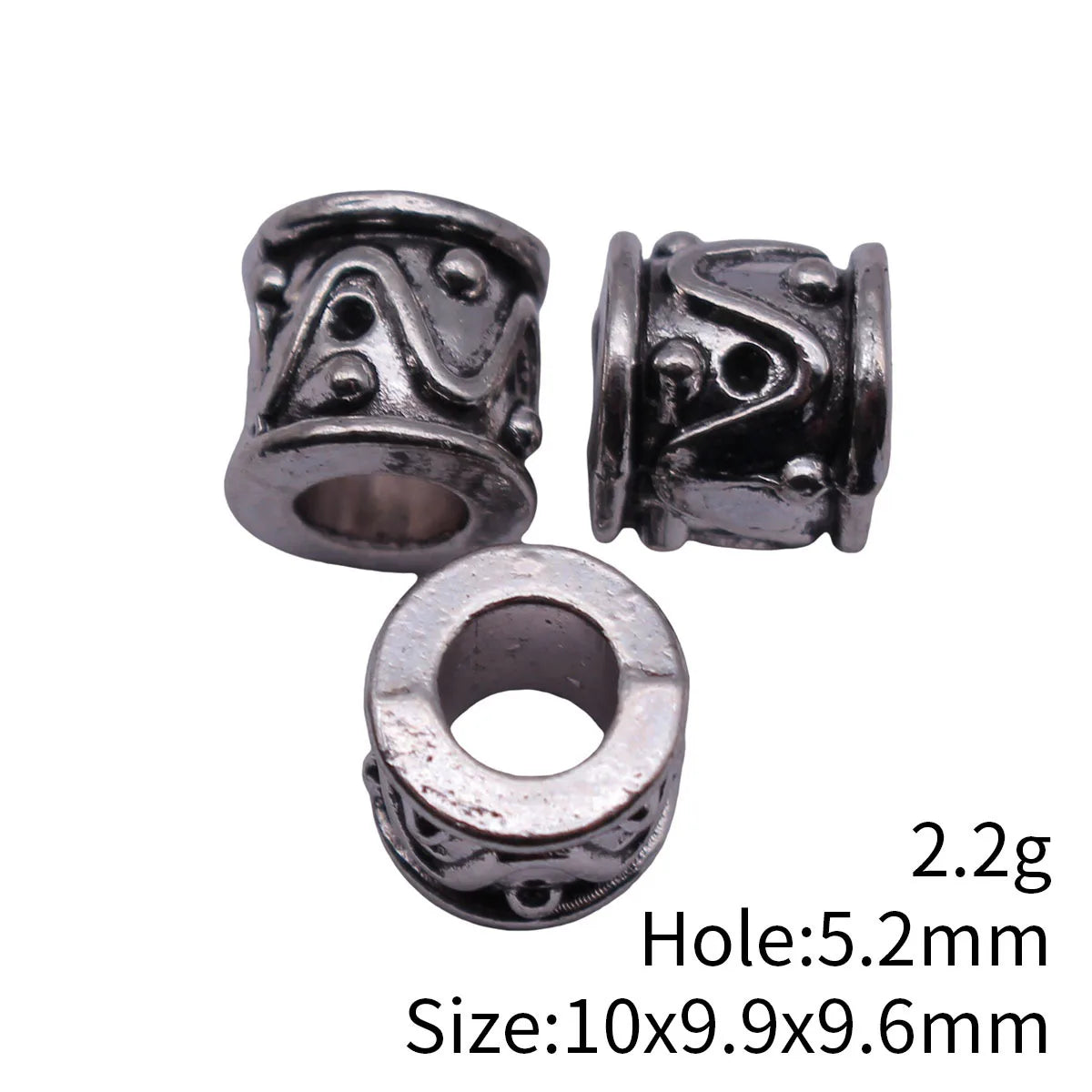 10x9.9x9.6mm 2.2g Antique Silver Zinc Alloy Wavy Line Spacer Beads for Bracelet Necklace Jewelry Making