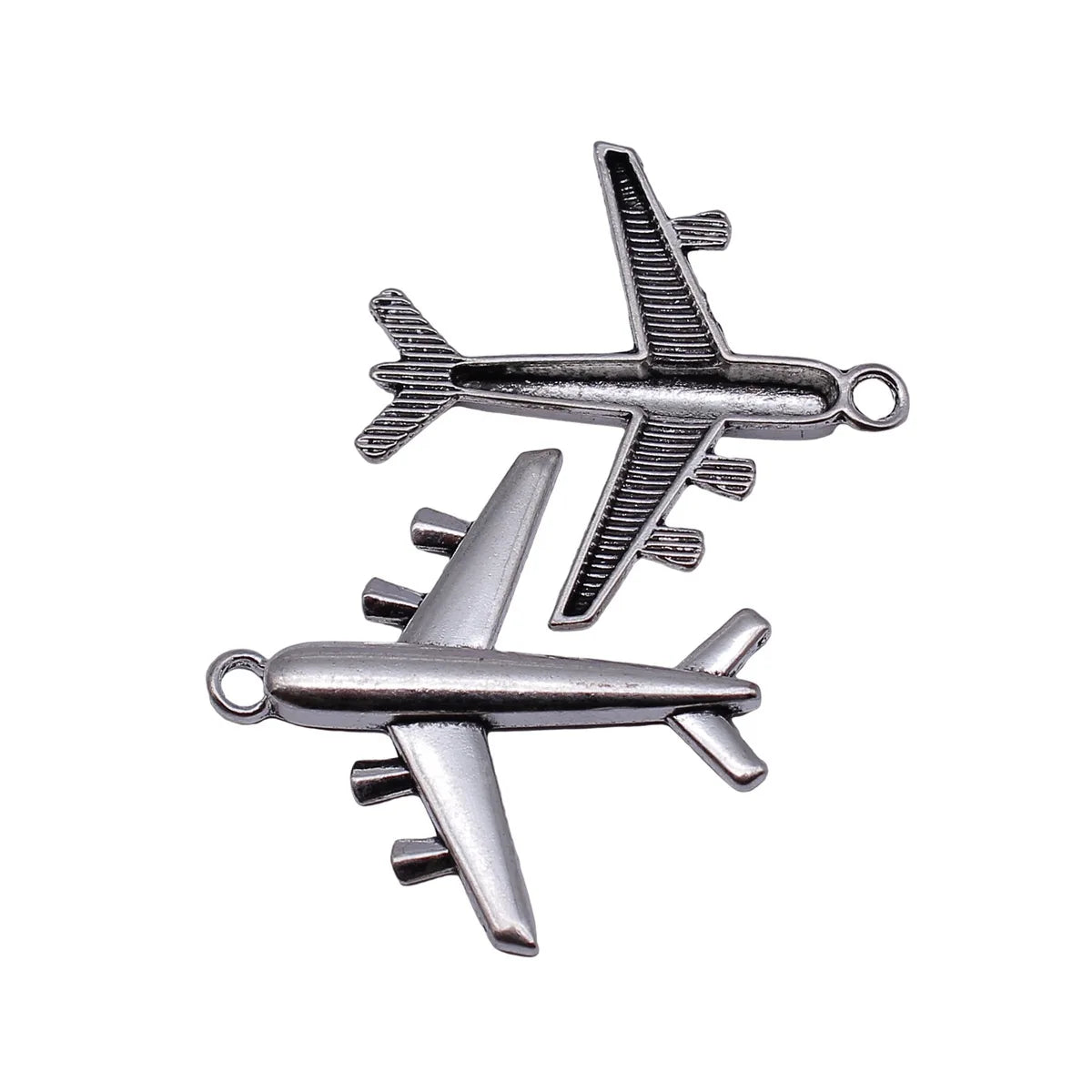 38x36mm 3.6g Antique Silver Zinc Alloy Airplane Charm Pendant for DIY Necklace Bracelet Making