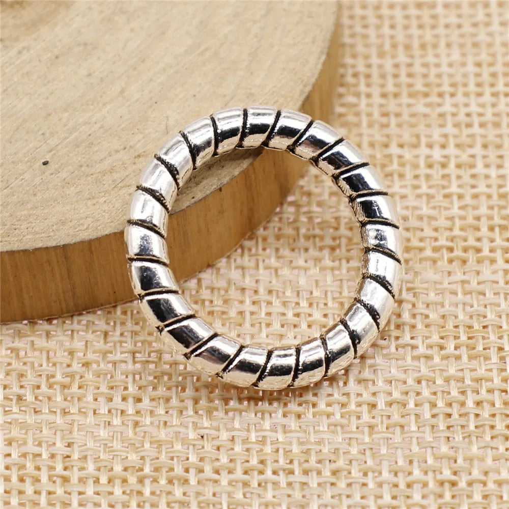 27x27mm 5.4g Multicolor Zinc Alloy Round Ring Charm Pendant for Necklace Earring Jewelry Making