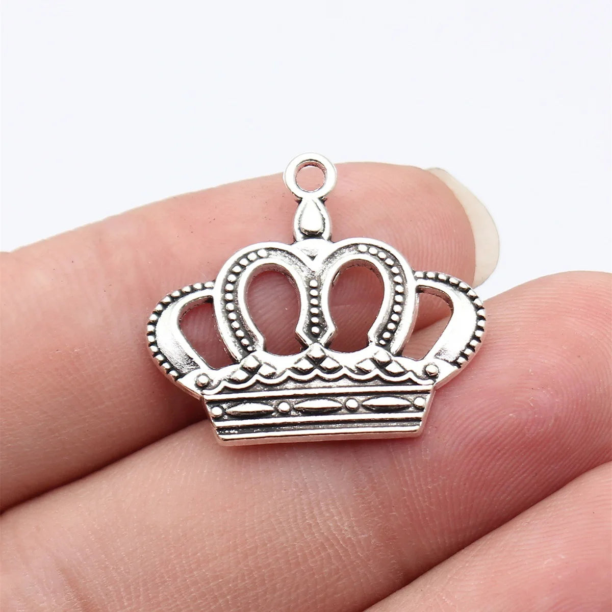 27x24mm 2.3g Multicolor Zinc Alloy Crown Charm Pendant for DIY Bracelet Necklace Jewelry Making