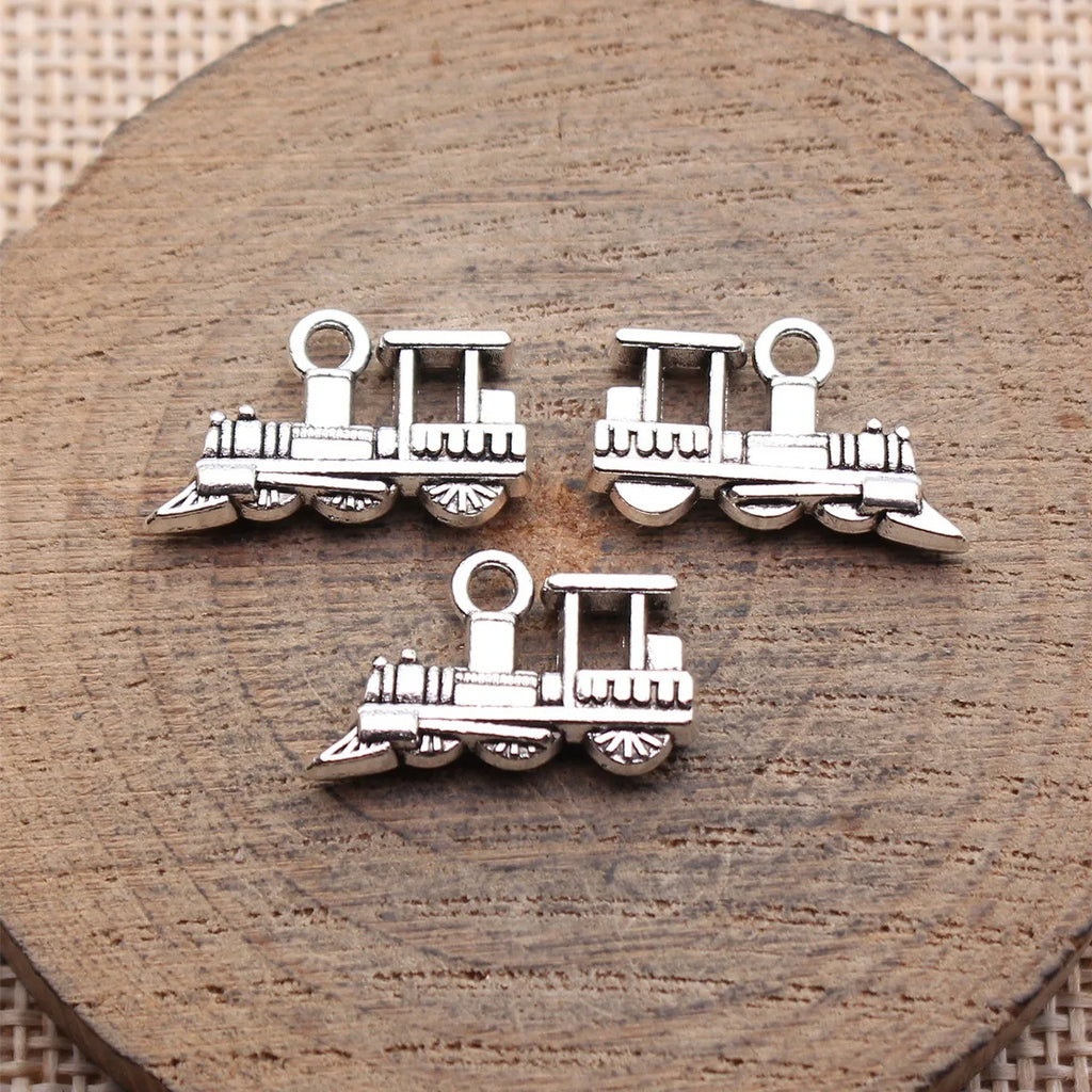 19x12x4mm 2g Multicolor Zinc Alloy Locomotive Train Charm Pendant for DIY ZAKKA Jewelry Accessories