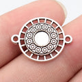25x19mm 1.5g Antique Silver Zinc Alloy Radial Round Ring Connector Charm for DIY Jewelry Making