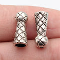 11x7x6.9mm 1.5g Antique Silver Zinc Alloy Woven Texture Tassel Caps Jewelry Findings for DIY Pendant Making