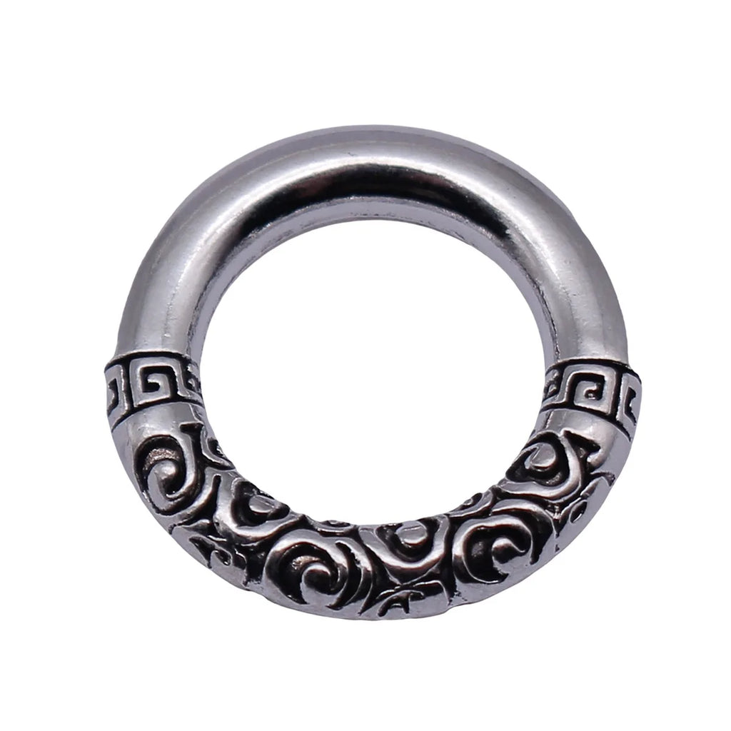 18x18x3.5mm 2.7g Antique Silver Zinc Alloy Round Ring Charm Pendant for Necklace Bracelet Making