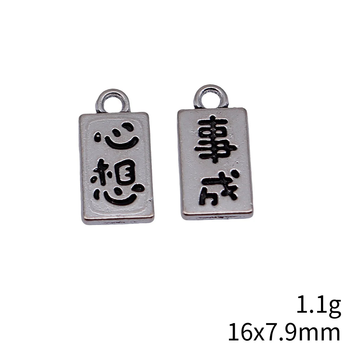 16x7.9mm 1.1g Antique Silver Zinc Alloy Wish Fulfillment Tag Charm Pendant for DIY Jewelry Making