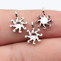 13x10mm 0.45g Antique Silver Zinc Alloy Sun Charm Pendant for DIY Necklace Bracelet Jewelry Making