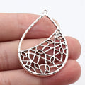 47x34mm 4.8g Multicolor Zinc Alloy Hollow Teardrop Geometric Earring Charms for DIY Earrings