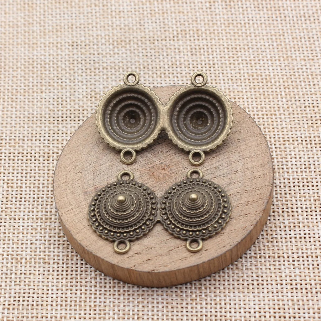 28x41mm 5g Multicolor Zinc Alloy Four Hole Body Chain Connector Charm for Waist Chain Headpiece Making