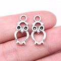 21x10mm 1.2g Antique Silver Zinc Alloy Owl Cat Charm Pendant for DIY Necklace Bracelet Jewelry Making