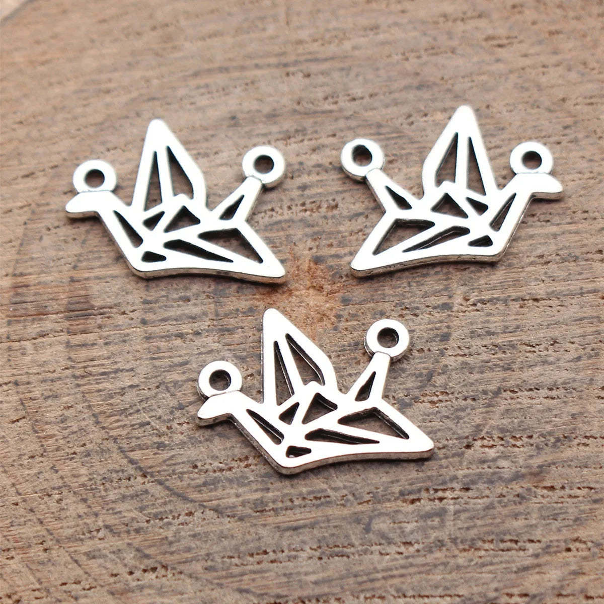 17x12mm 0.53g Antique silver zinc alloy Paper Crane connector charm for DIY jewelry making