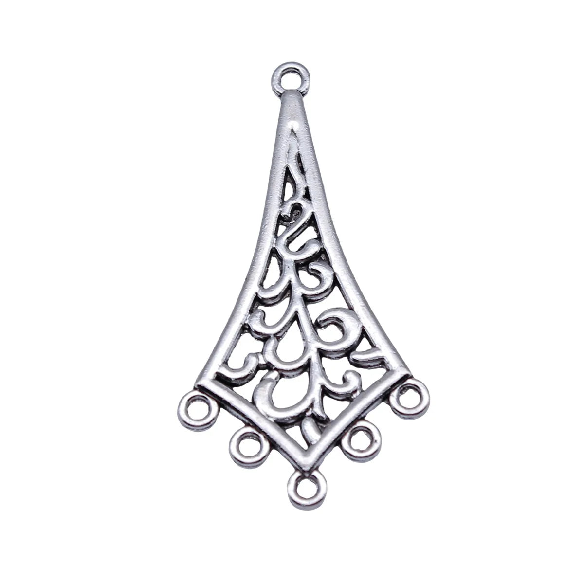 46x24mm 2.5g Antique Silver Zinc Alloy Long Earring Connector Charm for DIY Earring Jewelry Making
