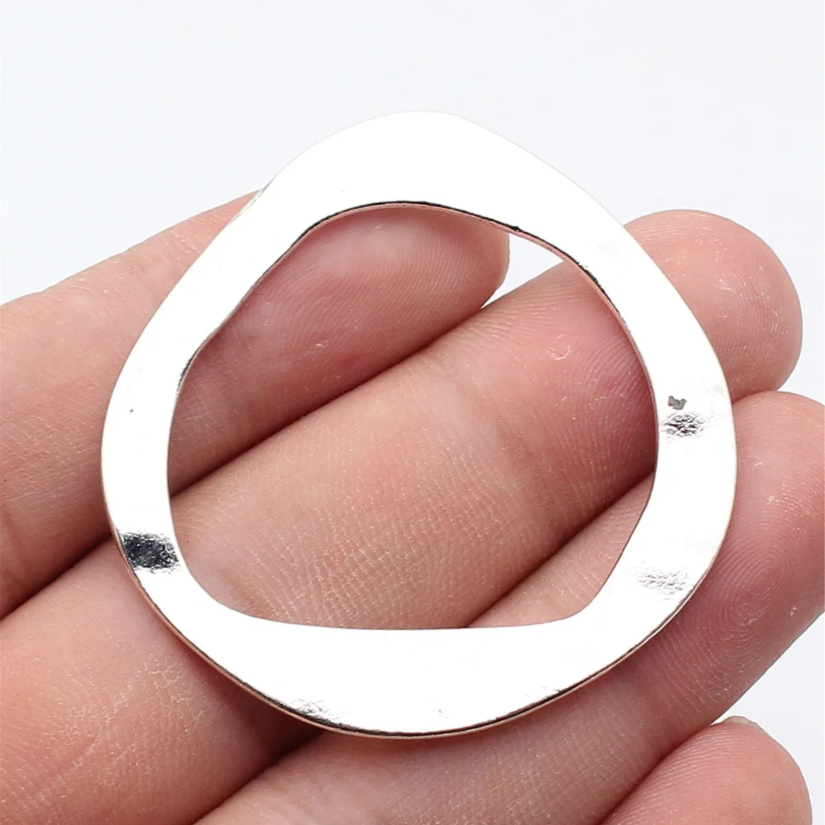49x48mm 5.9g Antique Silver Zinc Alloy Irregular Geometric Ring Charm Pendant for DIY Jewelry Making