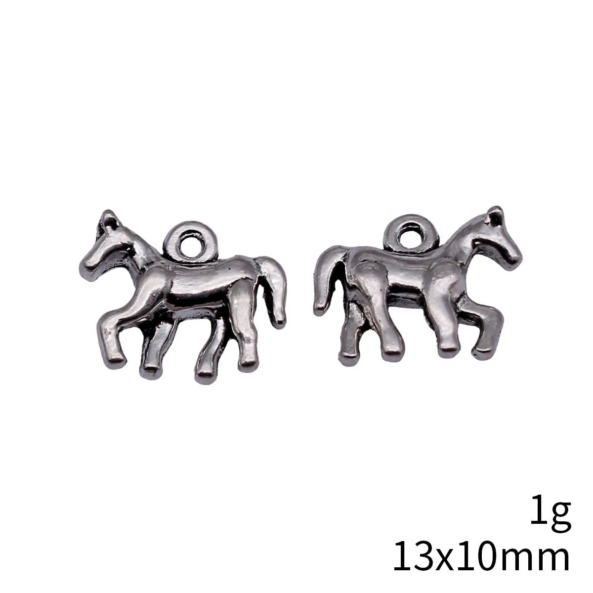 13x10mm 1g Multicolor Zinc Alloy 3D Pony Charm Pendant for DIY Necklace Bracelet Jewelry Making