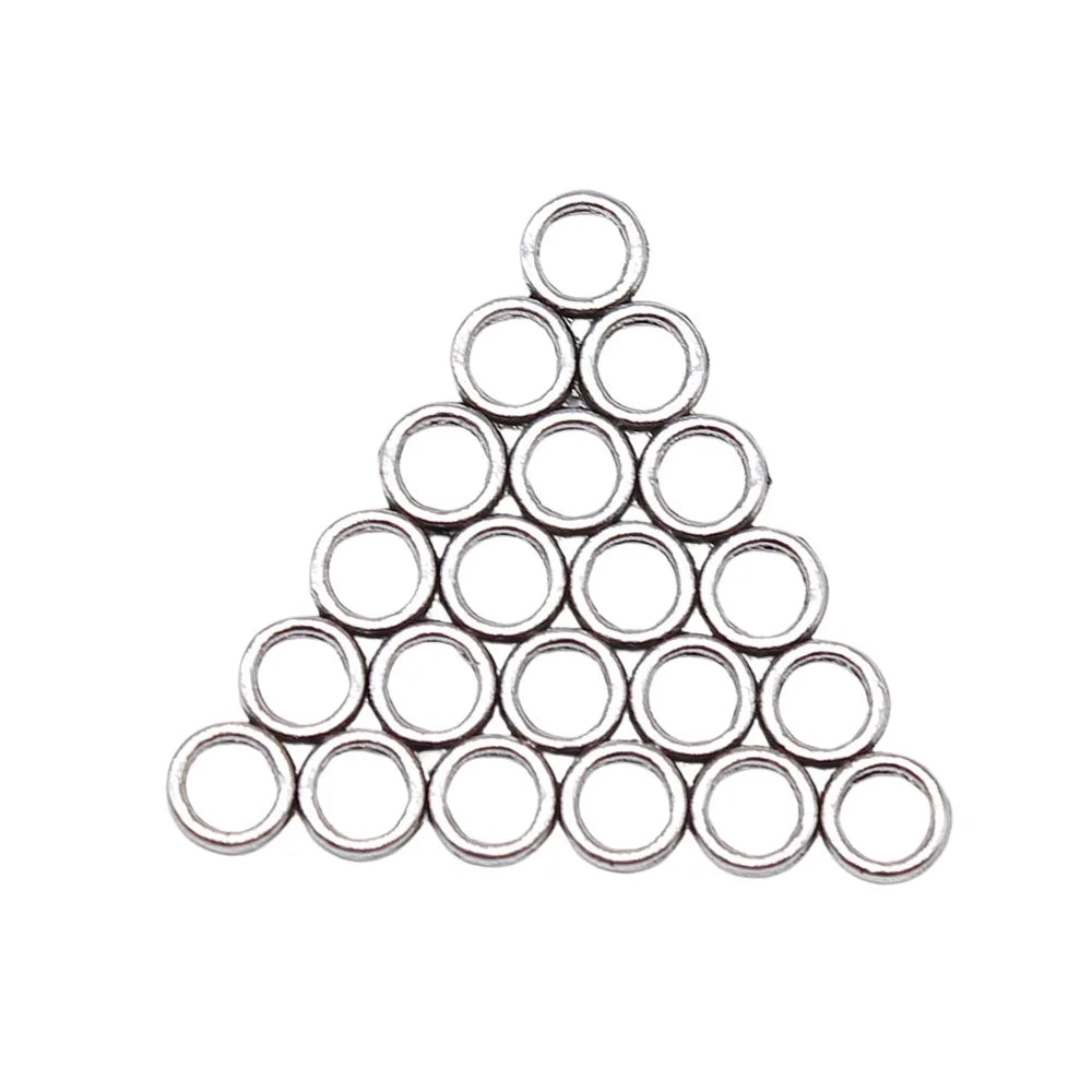 26x29mm 1.6g Antique Silver Zinc Alloy Triangle Multi Hole Connector Charm for Earring Making