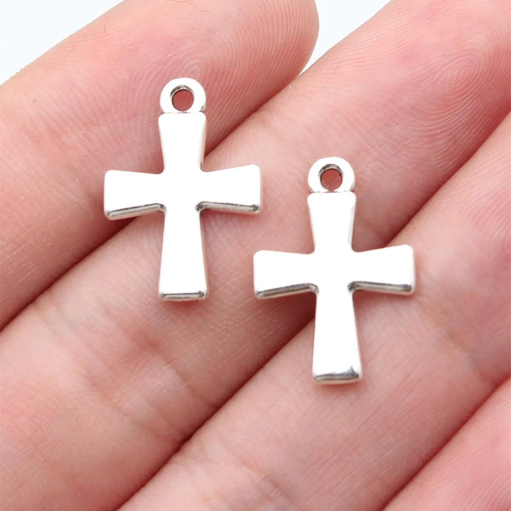 19x13mm 1g Antique silver zinc alloy Cross charm pendant for necklace bracelet jewelry making