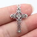 34x20mm 1.8g Antique Silver Zinc Alloy Cross Charm Pendant for DIY Necklace Bracelet Jewelry Making