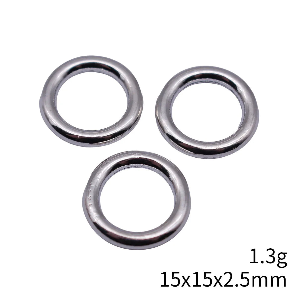 15x15x2.5mm 1.3g Antique Silver Zinc Alloy Round Ring Connector Charm for DIY Bracelet Jewelry Making