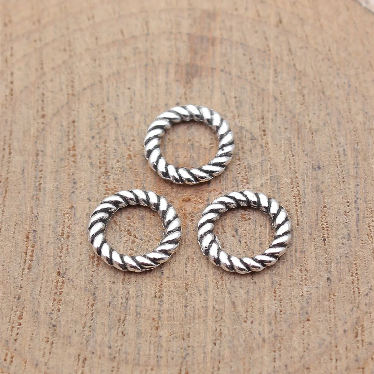 9.8x9.8mm 0.3g Multicolor Zinc Alloy Small Round Ring Charm Pendant for DIY Necklace Bracelet Making