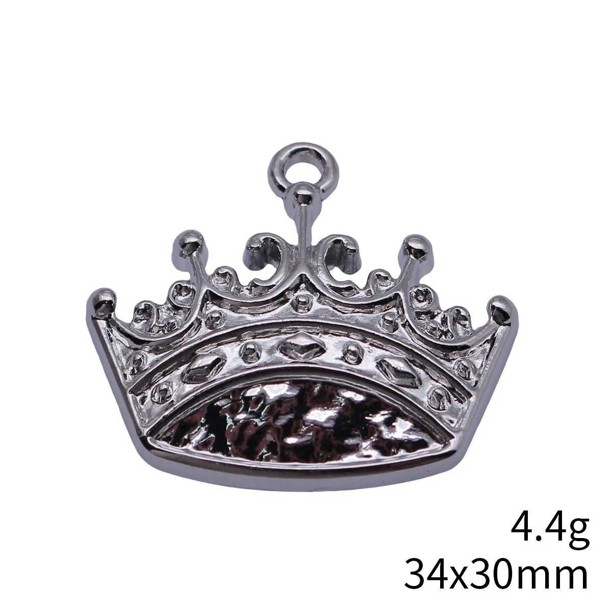 34x30mm 4.4g Silver Tone Zinc Alloy Crown Charm Pendant for DIY Bracelet Necklace Jewelry
