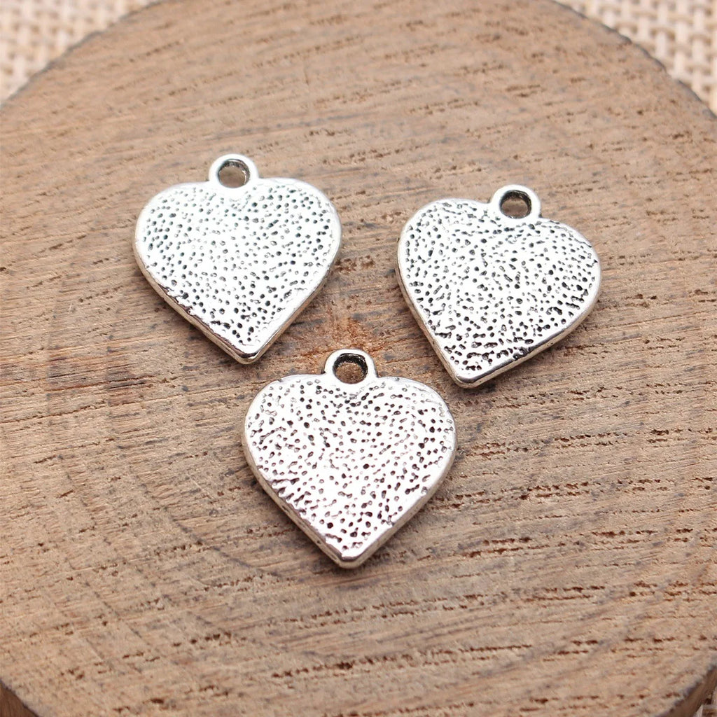 16x14mm 1.9g Multicolor zinc alloy dotted Heart charm pendant for necklace bracelet jewelry making