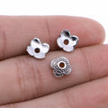 8x8mm 0.3g Antique Silver Zinc Alloy Flower Bead Caps Jewelry Findings for DIY Beaded Jewelry