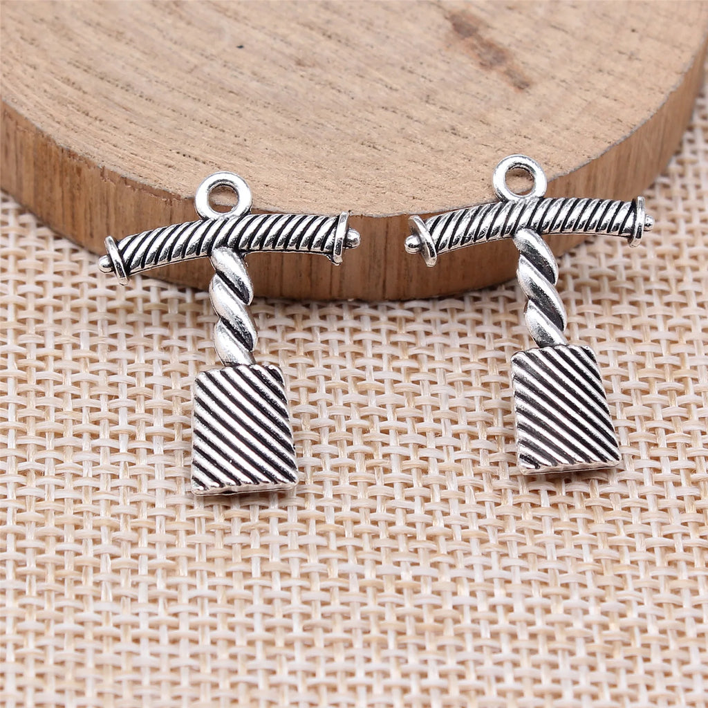 25x20mm 1.7g Antique Silver Zinc Alloy Bottle Opener Charm Pendant for DIY Necklace Bracelet Making