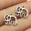 14x16mm 0.9g Multicolor Zinc Alloy Elephant Charm Pendant for DIY Necklace Bracelet Jewelry Making