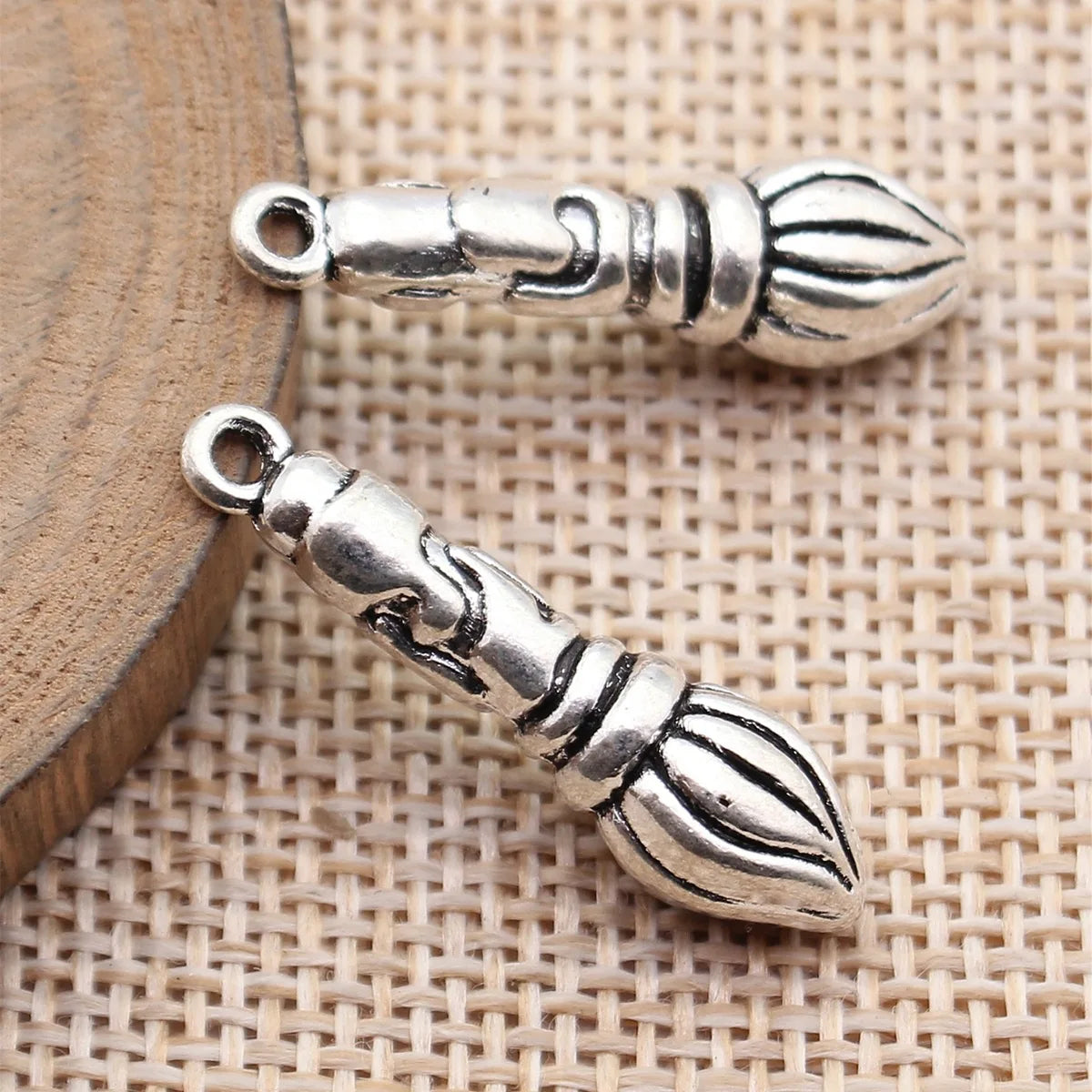 30x7.9x7.4mm 4g Multicolor Zinc Alloy Paint Brush Charm Pendant for DIY Necklace Jewelry Making
