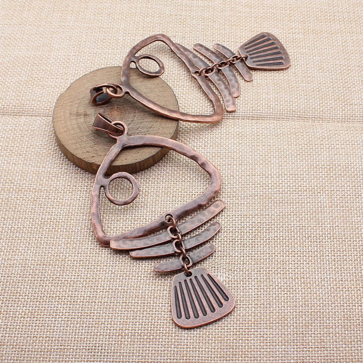 126x67mm 27.8g Multicolor Zinc Alloy Fishbone Fish Charm Pendant for DIY Necklace Keychain Jewelry Making
