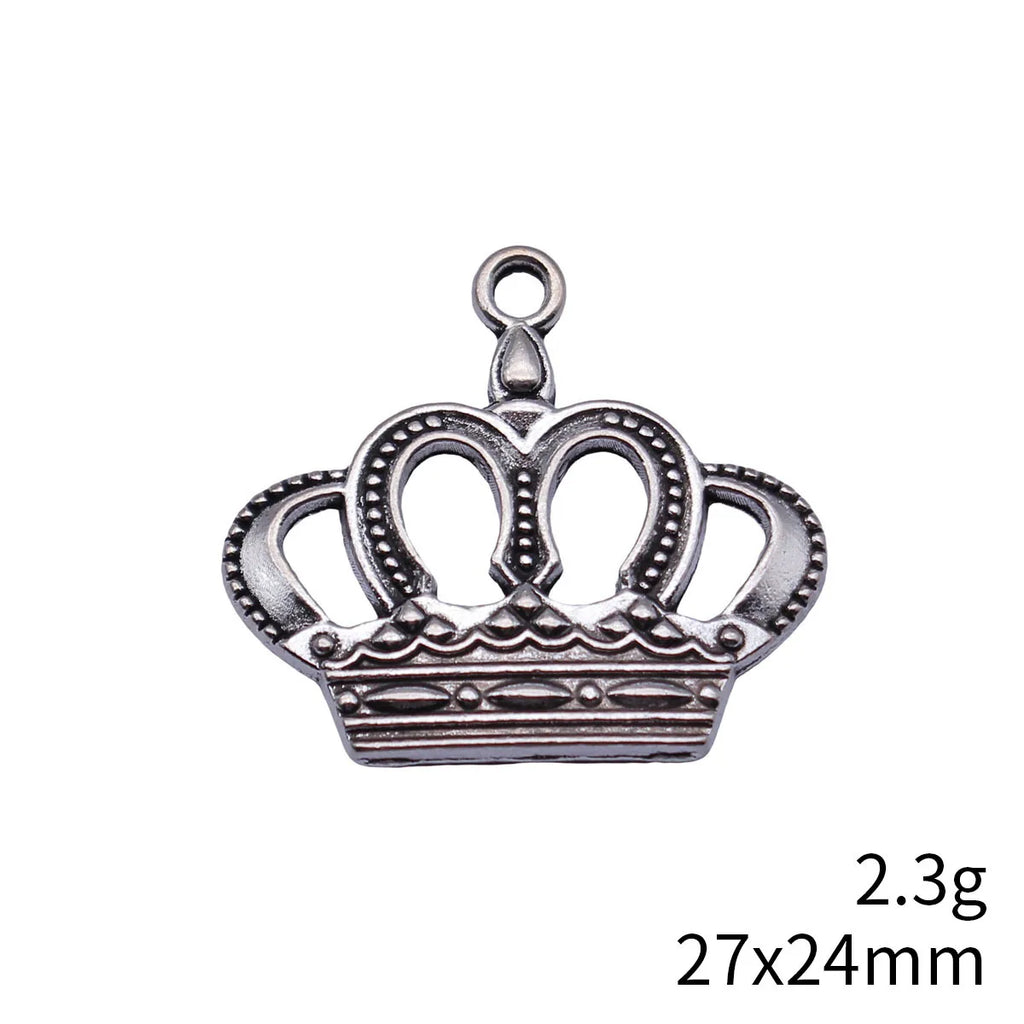 27x24mm 2.3g Multicolor Zinc Alloy Crown Charm Pendant for DIY Bracelet Necklace Jewelry Making