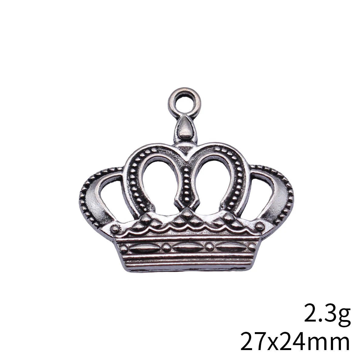 27x24mm 2.3g Multicolor Zinc Alloy Crown Charm Pendant for DIY Bracelet Necklace Jewelry Making