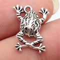20x13mm 1.3g Antique Silver Zinc Alloy Frog Charm Pendant for DIY Necklace and Bracelet Making